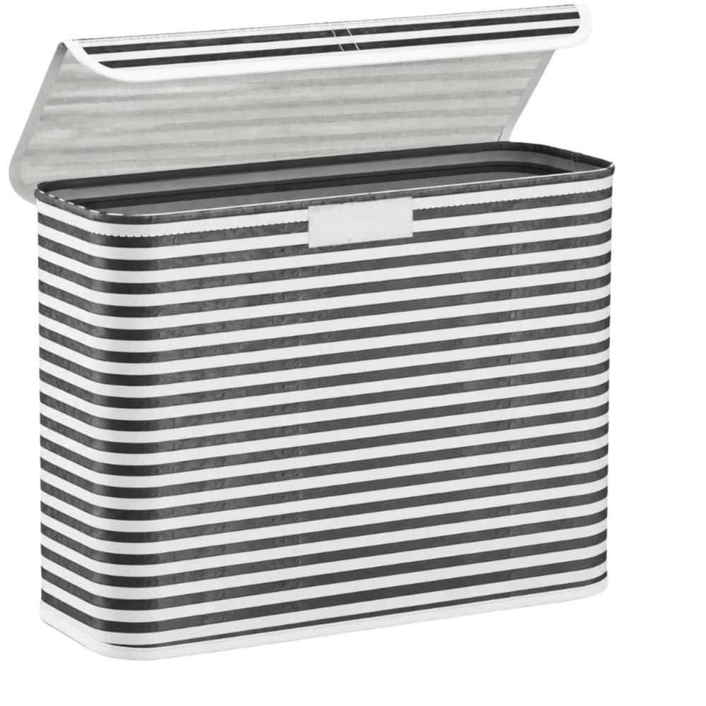 With Lid Toilet Paper Holder Stripe Printed Bathroom Tissue Box Laundry Basket  Bathroom
