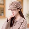 Autumn and winter British retro style warm octagonal hat simple versatile commuter painter hat temperament fashionable literary hat woman