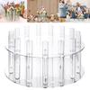 Clear Acrylic Cake Stand Elegant Dessert Display Stand with Tubes Flower Cake Centerpiece for Weddings Party
