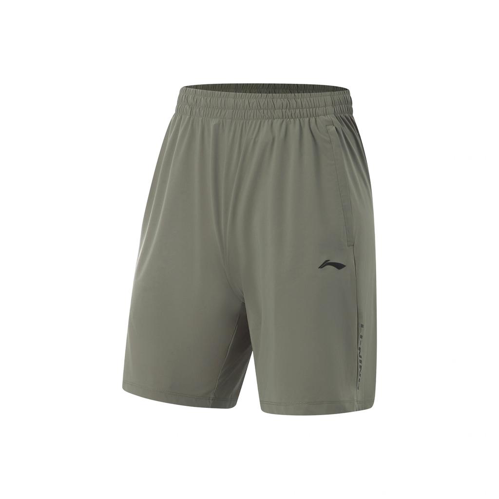 Li-Ning Быстросохнущие Прохладные Вязаные Шорты для Защиты от Солнца Однотонные Спортивные Шорты Мужские шорты AKYV033-6
