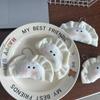 Cute Plush Dumpling Keychain Soft Car Key Ring New Key Holders  For Boy Girl