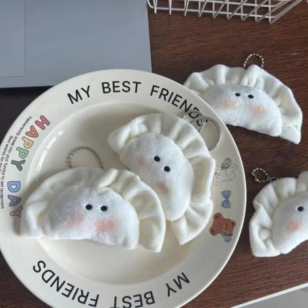 Cute Plush Dumpling Keychain Soft Car Key Ring New Key Holders For Boy Girl