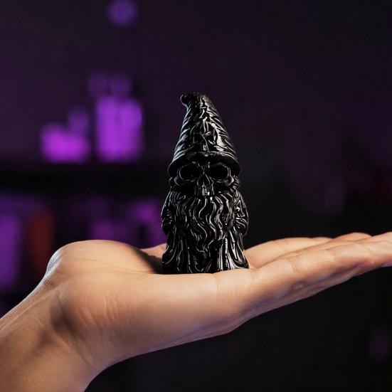 3D-печатная фигурка на Хэллоуин, фигурка скелета-гнома, готическая статуэтка черепа-гоблина, жуткая коллекционная статуэтка, настольное украшение для дома, офиса и вечеринки