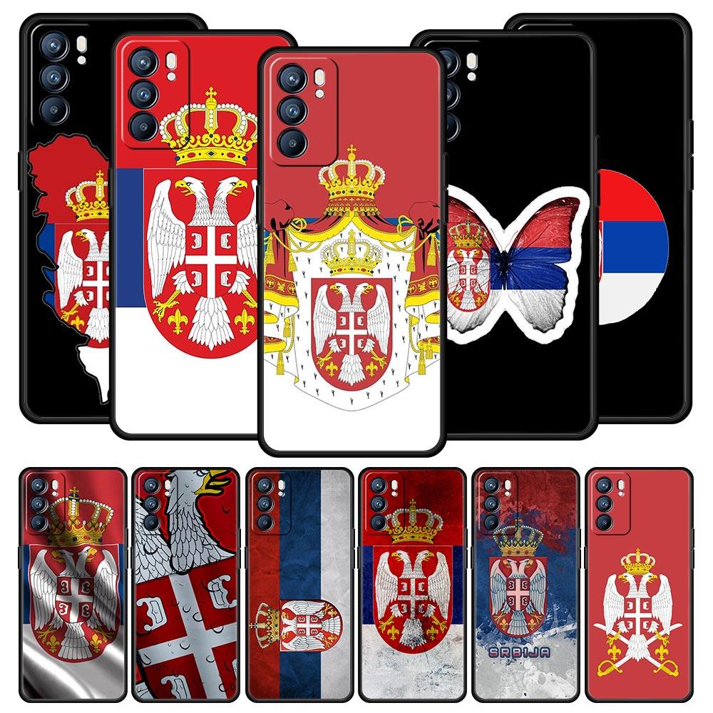 Чехол для телефона для Oppo Reno13 Reno12 Reno11 F Reno10 Pro A54 A53 A95 A76 A74 A57 A98 A80 A79 5G A78 4G Обложка Значок с флагом Сербии