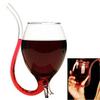 300Ml Vampire Devil Red Wine Glass Cup Mug With Built In Drinking Tube Straw