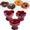 3Pcs/Set Doughnut Mold Round/Heart/Flower Shaped Food Grade DIY PP Dessert Fondant Cake Cutter Maker Mould