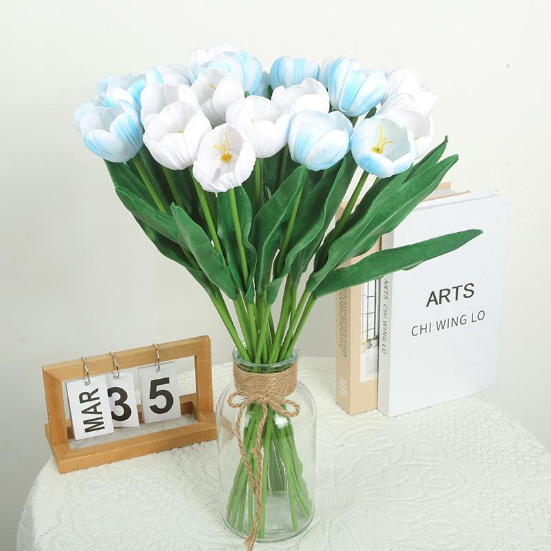 Tulip Simulation Flower Feel Moisturizing Living Room Home Decoration Flower Arrangement Wedding Photography Props Bouquet