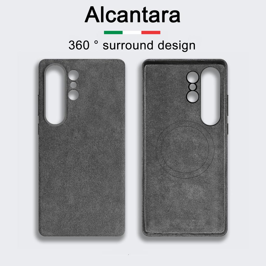 100% Италия Алькантара Кожа Магнитный Чехол для Samsung Galaxy S26 Ultra Plus S26+ с Magsafe Супер Роскошная Задняя Крышка