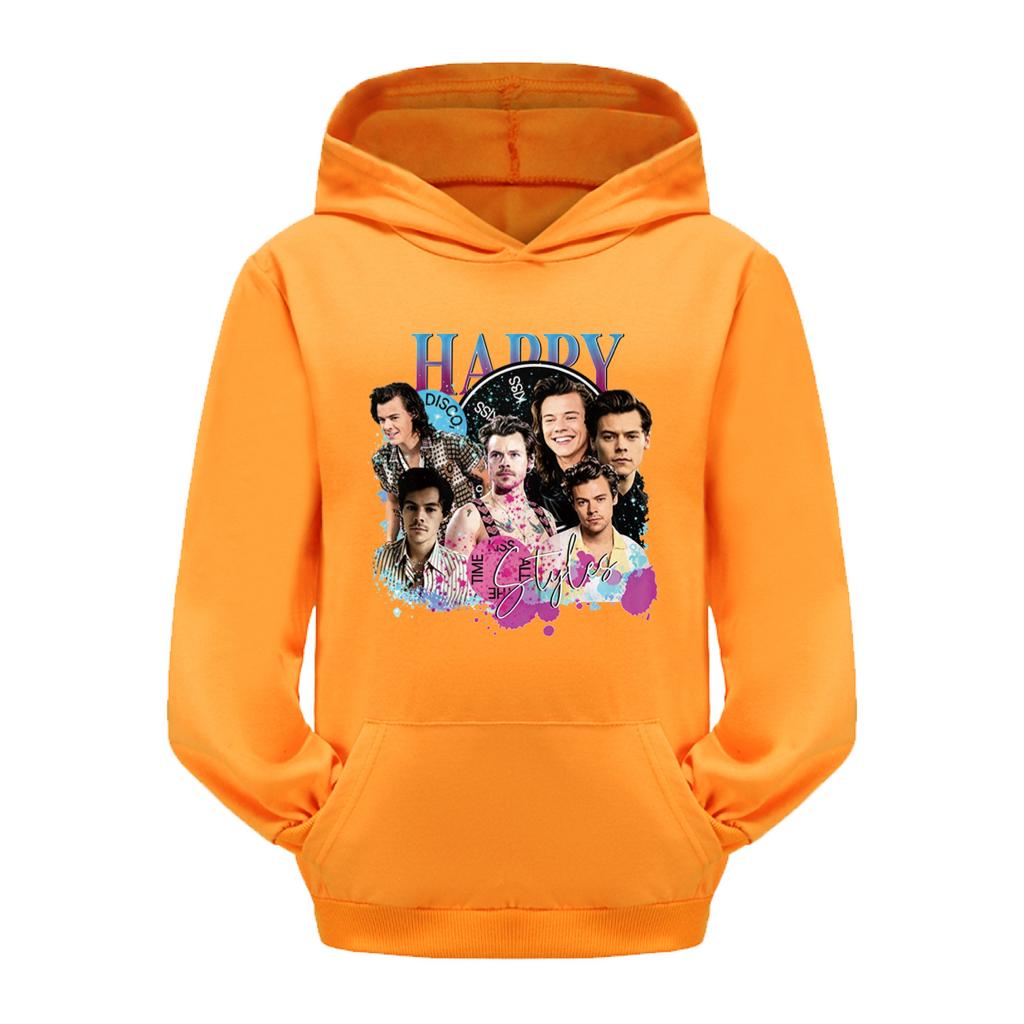 Harry Styles Kiss All The Time Album Pocket Hoodie Kids Cartoon Jumper Toddler Girls Vintage Harry Clothes Baby Boys Long Sleeve Sweatshirts