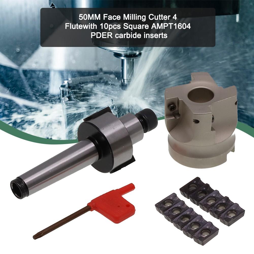 Фреза торцевая 4-х канавочная MT2-FMB22 400R 50 мм + 10 шт. твердосплавных пластин APMT1604