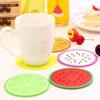 Silicone Cup Mat Non -slip Cup Insulation Pad Tableware Pad Fruit Shape Cup Coaster  Dining Table