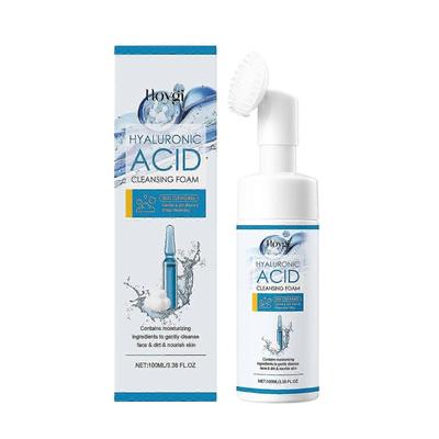 Gentle Hyaluronic Acid Cleansing Foam - Deep Hydrating Facial Cleanser for Sensitive Skin, Removes Dirt & Oil, Prevents Pores & Wrinkles, 100ml