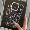Черный Кружевной Чехол Для Телефона С Рисунком Личи Для iPhone 17 Pro Max 16 Plus 15 14 13 12 11 XS XR X 16E Air Ударопрочный Мягкий Силиконовый Чехол