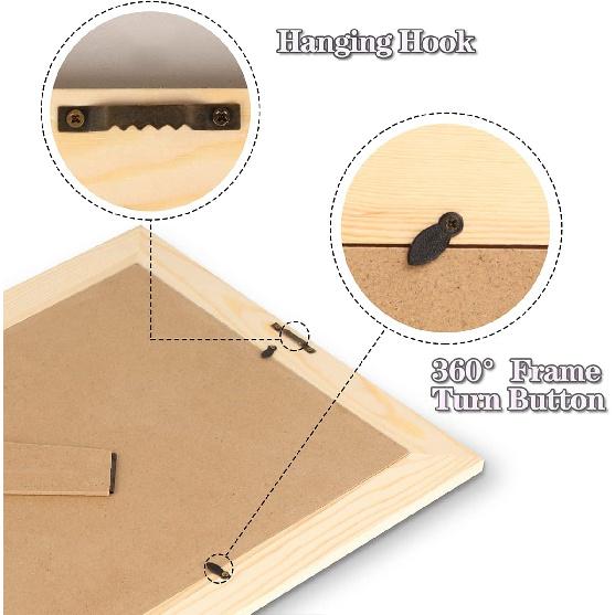 5x7 Picture Frame White Winter Christmas Snowflake Photo Frame for Wall and Tabletop Display Wooden Photo Picture Frame Home Decor