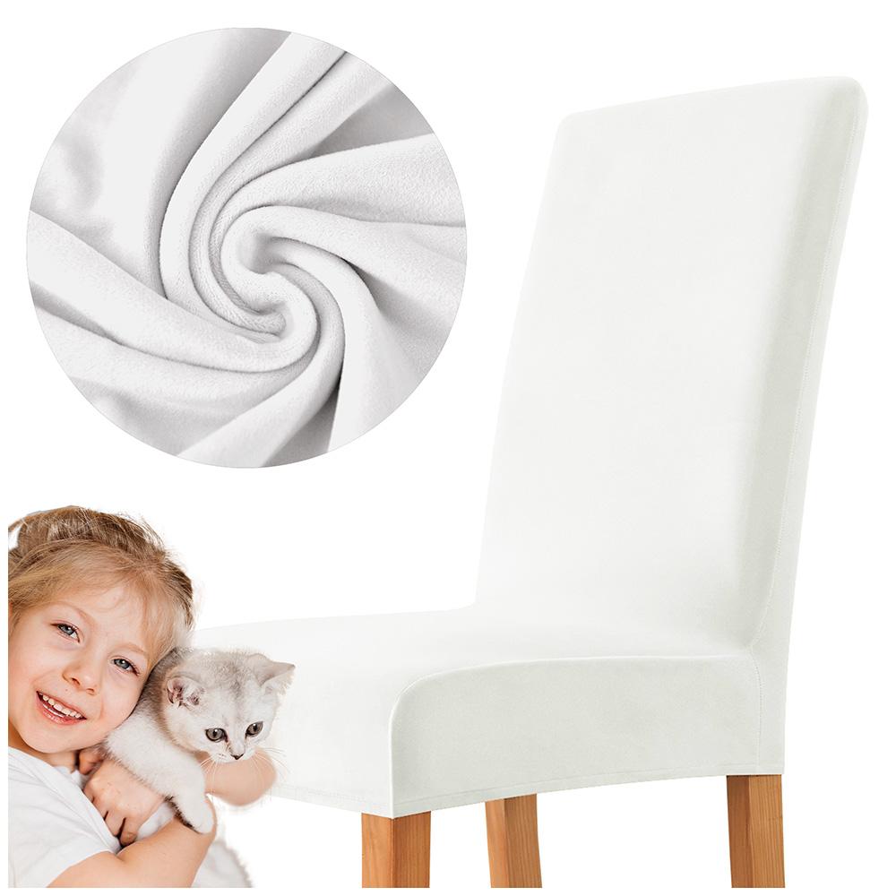 Cover Velvet Chair Thick White Velvet