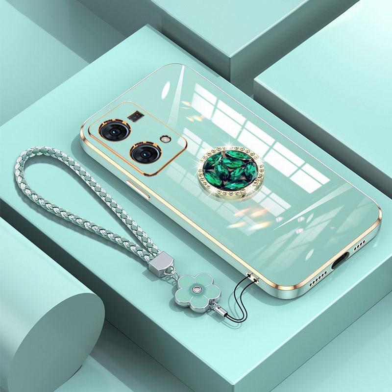 Чехол для Reno7 4G Роскошный чехол-кольцо с бриллиантами для OPPO Reno 7 Z 5G A54s A98 A16s A17 A78 Чехол для телефона со шнурком Гальванический чехол Reno7