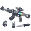 Combined Magnetic Gun Toy for Boys Safety DIY Disassembly Assembly Magnetic Suction Sound Effect Electric Sound Light Toys Gun