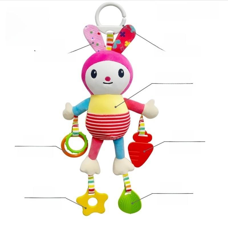 Baby Carriage Rattle Toy With Lighted Features For Toddler Development And Entertainment