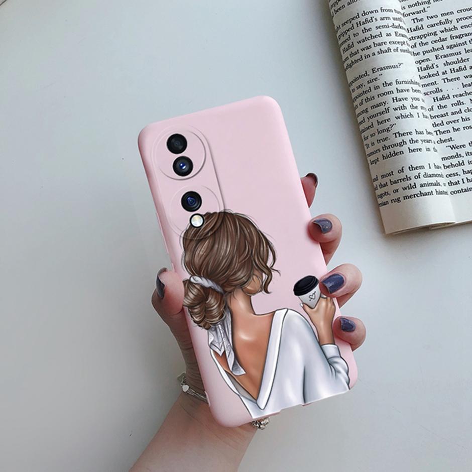 For Honor 70 Case Honor FNE-AN00 Back Cover Girl Painted Silicone Soft Shell Phone Cases for Huawei Honor 70 Coque Honor70 Funda