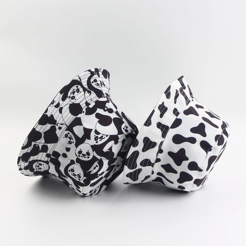 Unisex Best Selaing Outdoor Cow Pattern Reversible Activities Bucket Hats, Custom Print Distressed Hat