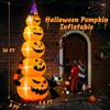 Halloween Inflatables, Scary Stacked Pumpkin ,Pre-lit Halloween Outdoor Decorations for Halloween Holiday Yard Party Lawn