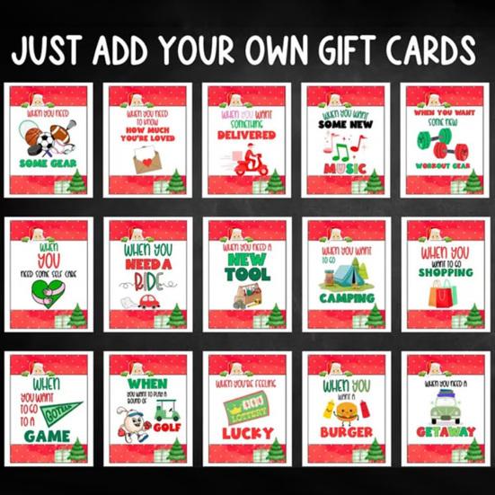 Christmas Gift Card Book Colorful Spiral Bound Merry Christmas Card Book 30 Pages Hardcover Keepsake Gift Card Holder Xmas Gifts