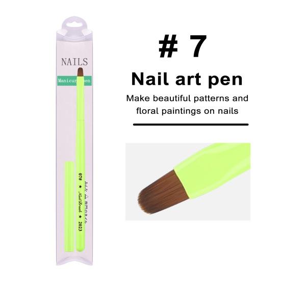 Ручка для дизайна ногтей, фруктово-зеленая, универсальная, простая в использовании, легкая УФ-маникюрная ручка для красивого дизайна ногтей