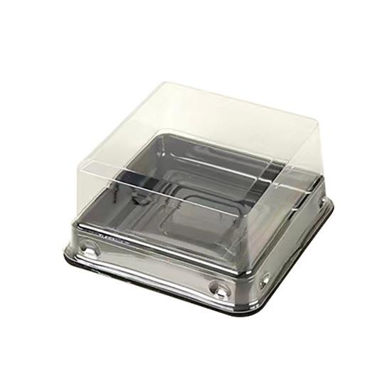 Набор из 50 шт. коробок для упаковки тортов, прозрачные пластиковые мини-коробки для кексов с надежной крышкой, подарочная коробка для выпечки для маленьких тортов, пирожных, десертов, печенья