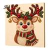 Indoor Decoration Ideas Christmas Faux Pearl Art Kit, Santa Snowy Cottage Painting DIY Festive Winter Home Decorations 3D Bead Craft Set for