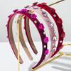 Valentine's Day Pink Baroque Full Diamond Love Headband Sweet Date Hair Accessories