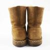 CHANEL short boots COCO Mark Brown black Suede leather Women 37 18B G34113 Used