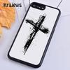 Krajews Христианский Иисус Крест Черный Пластиковый Чехол Для Телефона Для iPhone 17 Air 16 15 14 plus 11 12 13 pro max coque Fundas