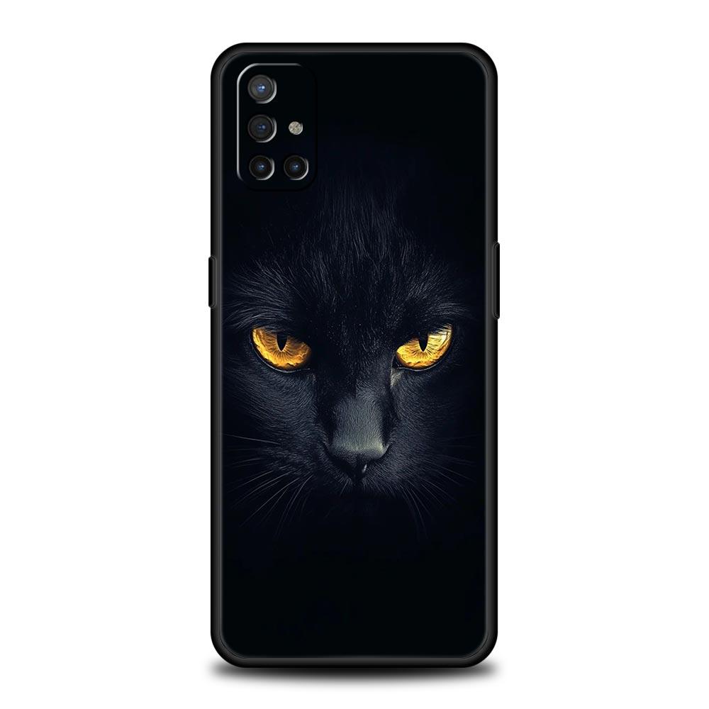 Чехол для телефона для OnePlus 12 11 10 9 Pro 9T 12R 10R 9R 9RT 10T 8T 8 7 6T 7T Nord 2T CE 2 5G N200 N10 N100 Черный кот