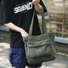 Tote Bag Women's Solid Color Large Capacity Shoulder Bag Student Canvas Underarm Bag
