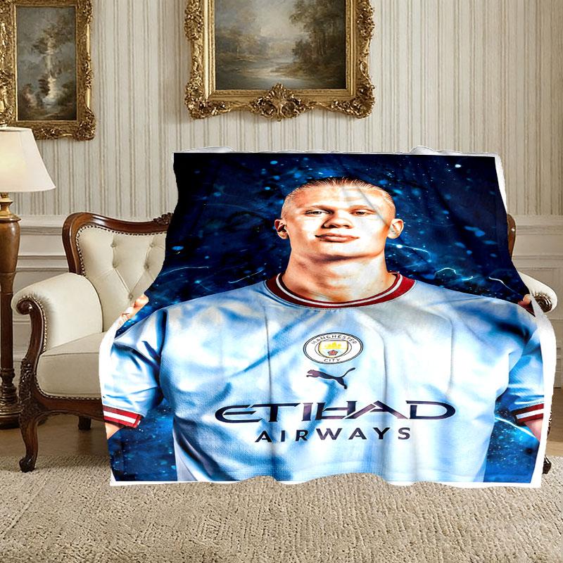 1pc Digital Print Nap Blanket, Erling Haaland Blanket for Home Use, All Season Warmth, Christmas and Valentine's Day Gift Blanket