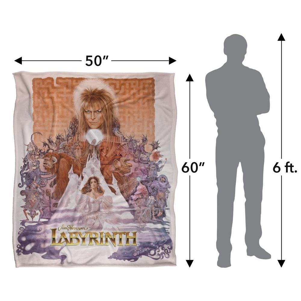 Labyrinth Maze Montage Silky Poster Supersoft Blanket