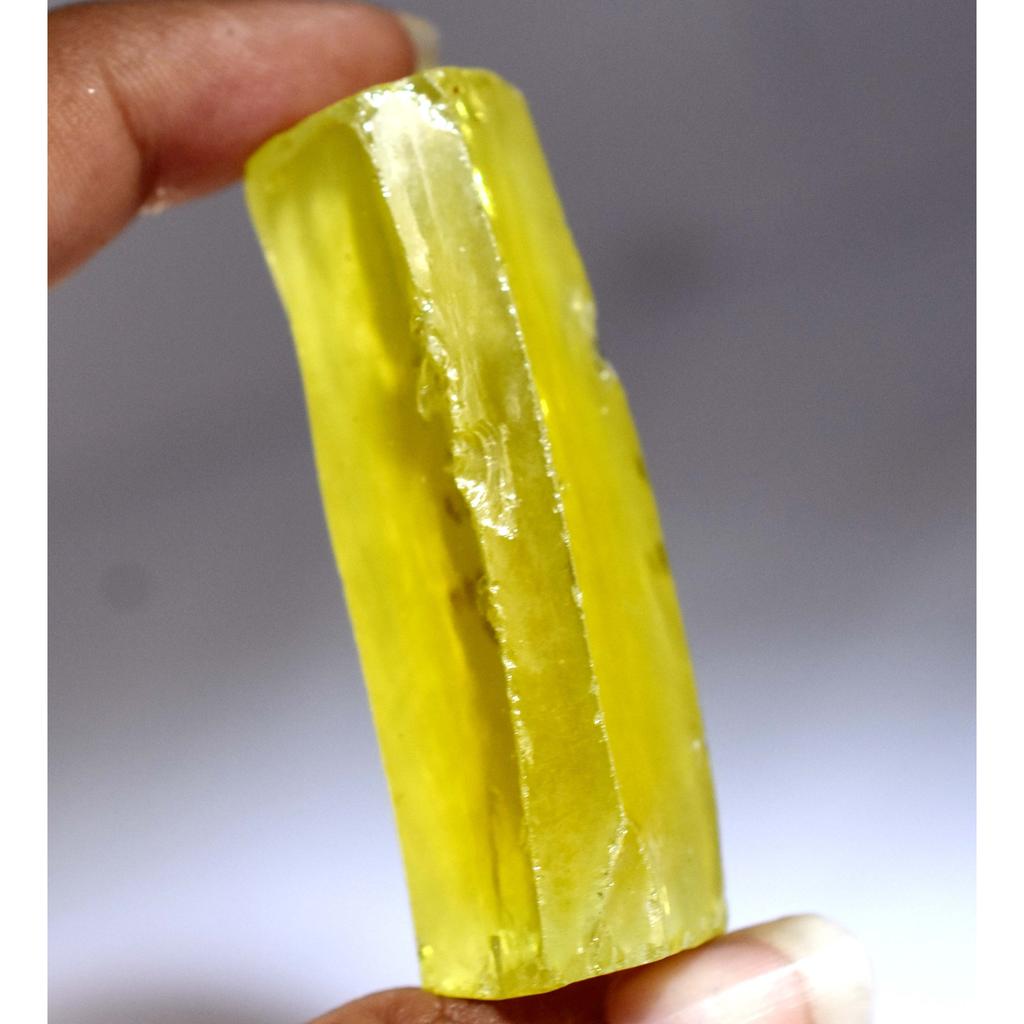 Natural Yellow Sapphire Loose Gemstone Rough 90.47 ct September Birthstone for Gem Collections
