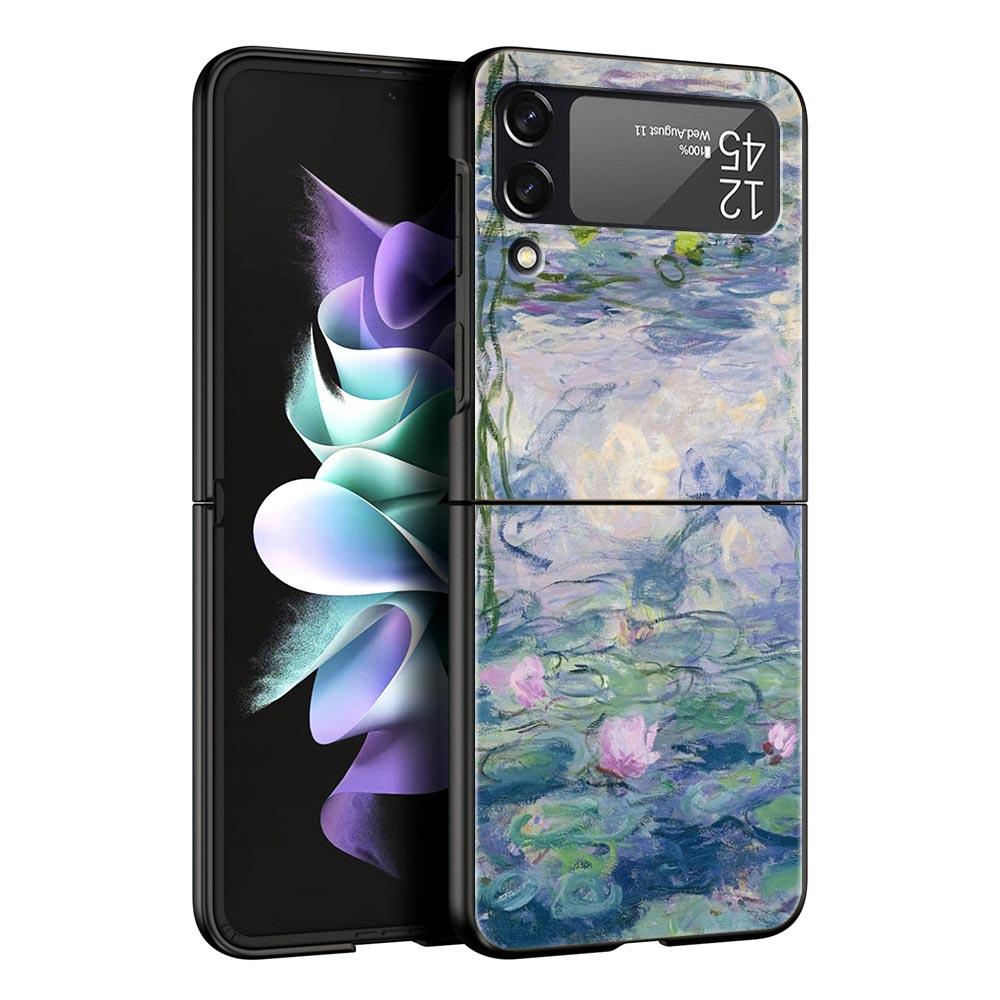Для Samsung Galaxy Z Flip 3 4 5 Жесткий Черный Складной ПК Чехол для Телефона Художник-импрессионист Клод Моне Для Samsung Z Flip3 Чехол