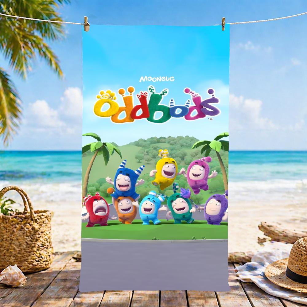Полотенце O-Oddbods, Микрофибра, Пляжное полотенце, Быстросохнущее, Не собирающее песок, Ультратонкое волокно, Супермягкое.