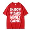 Joeyy Shadow Wizard Money Gang Футболки с принтом букв Смешная футболка с мемом Y2K Мужчины Женщины Харадзюку Хип-хоп Оверсайз Уличная футболка