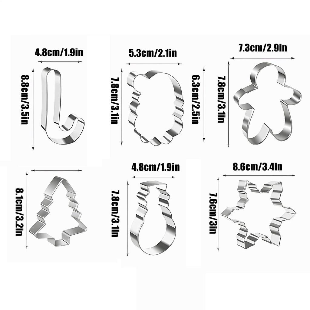 6 шт. Рождественские формочки для печенья, форма для пряничного рождественского дерева, инструмент для украшения рождественского торта, подарок на Рождество, сделай сам, форма для выпечки печенья