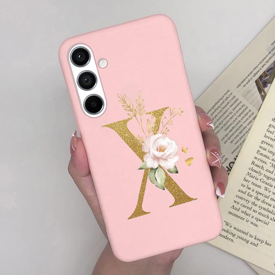 For Samsung Galaxy A54 5G Phone Case Creative Name 26Letter Thin Silicone Cover For SamsungA54 GalaxyA54 A 54 Bumper Shell Coque