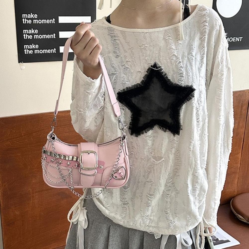 Корейский стиль Y2k сумка подмышкой панк женская сумка кавайная сумка через плечо уличная одежда