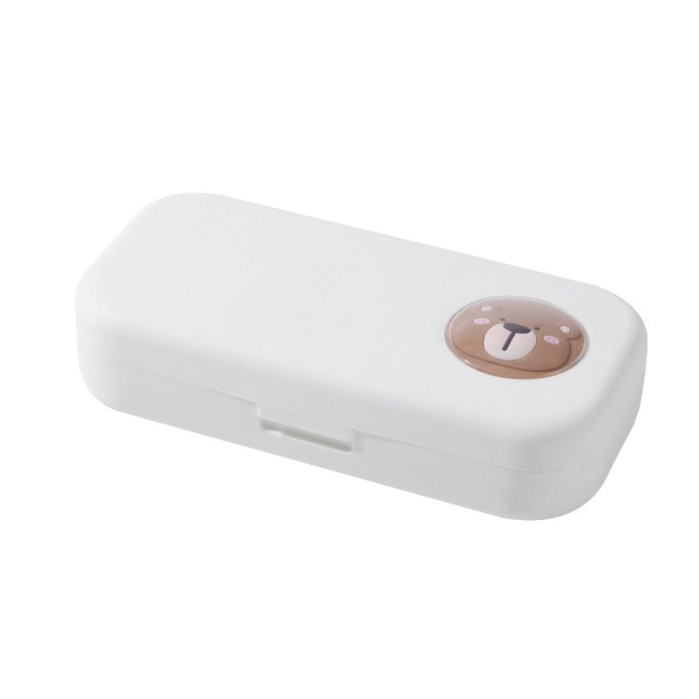 Cartoon Pencil Case Plastic Stationery Organizer Large Capacity Pencil Box