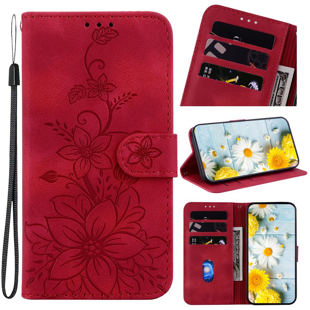 For Umidigi Series.Umidigi A3S,A3,A3 Pro,Umidigi F1,Umidigi A5 Pro,A9 Pro,Umidigi A7S,A7 Pro...Embossing Process Lily Flower Leather Flip Cover Case