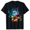 New Summer Style Satanic Goat Baphomet Cartoon T Shirt Men Cotton Short Sleeve Printed T-shirt Brand Tshirt Mens Clothing