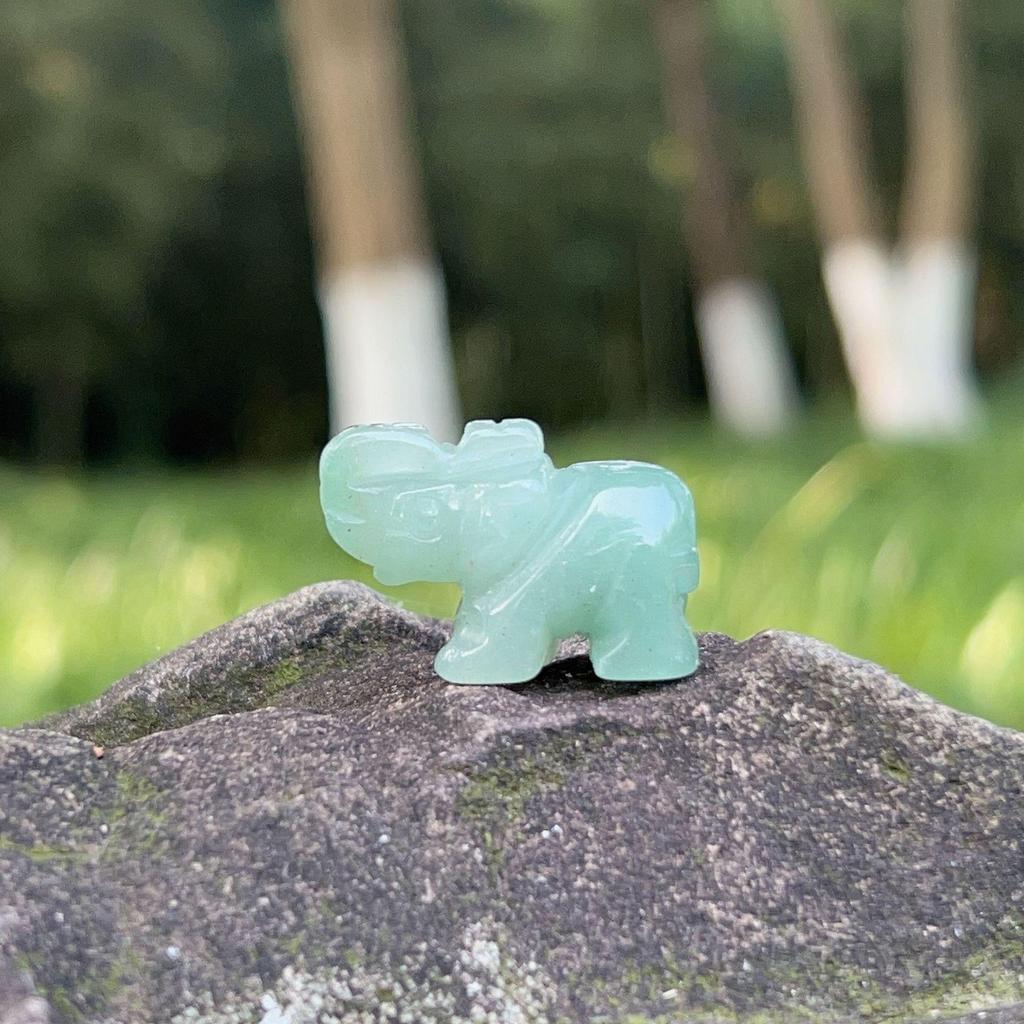 Мини-слон из натурального хрустального агата для детского научного образования