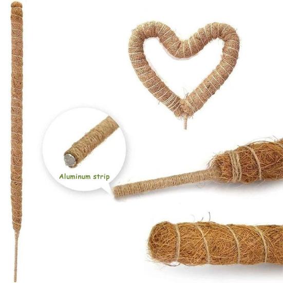 Moss Pole Kit Vertical Monstera Plant Support Coconut Fiber Support Pole Bendable Plant Stakes for Indoor Climbing Plants Home Gardening