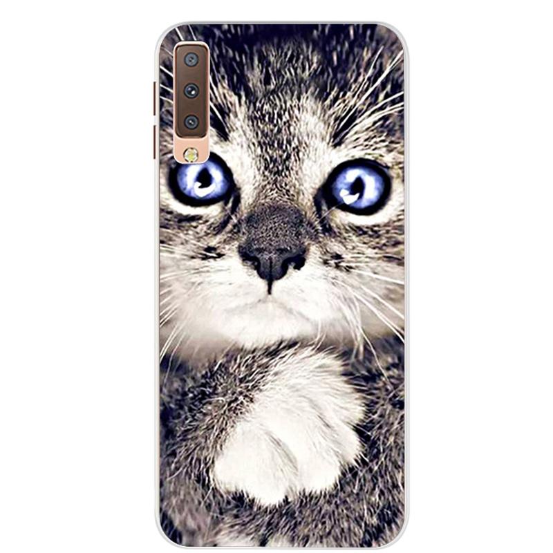 Чехлы для Samsung Galaxy A7 2018, силиконовый цветной чехол для телефона, чехол для Samsung A7 2018 A750 A750F, защитный корпус 6,0 дюймов