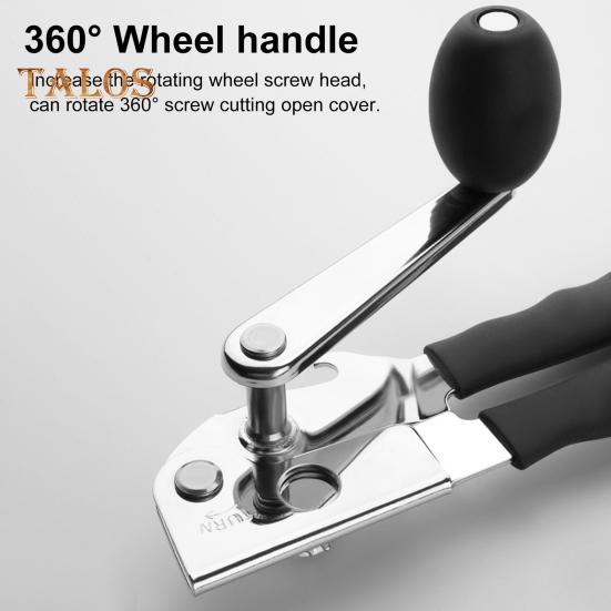 Ручной консервный нож, открывалка для бутылок из нержавеющей стали, прочная, удобная для пожилых людей, кухонные гаджеты